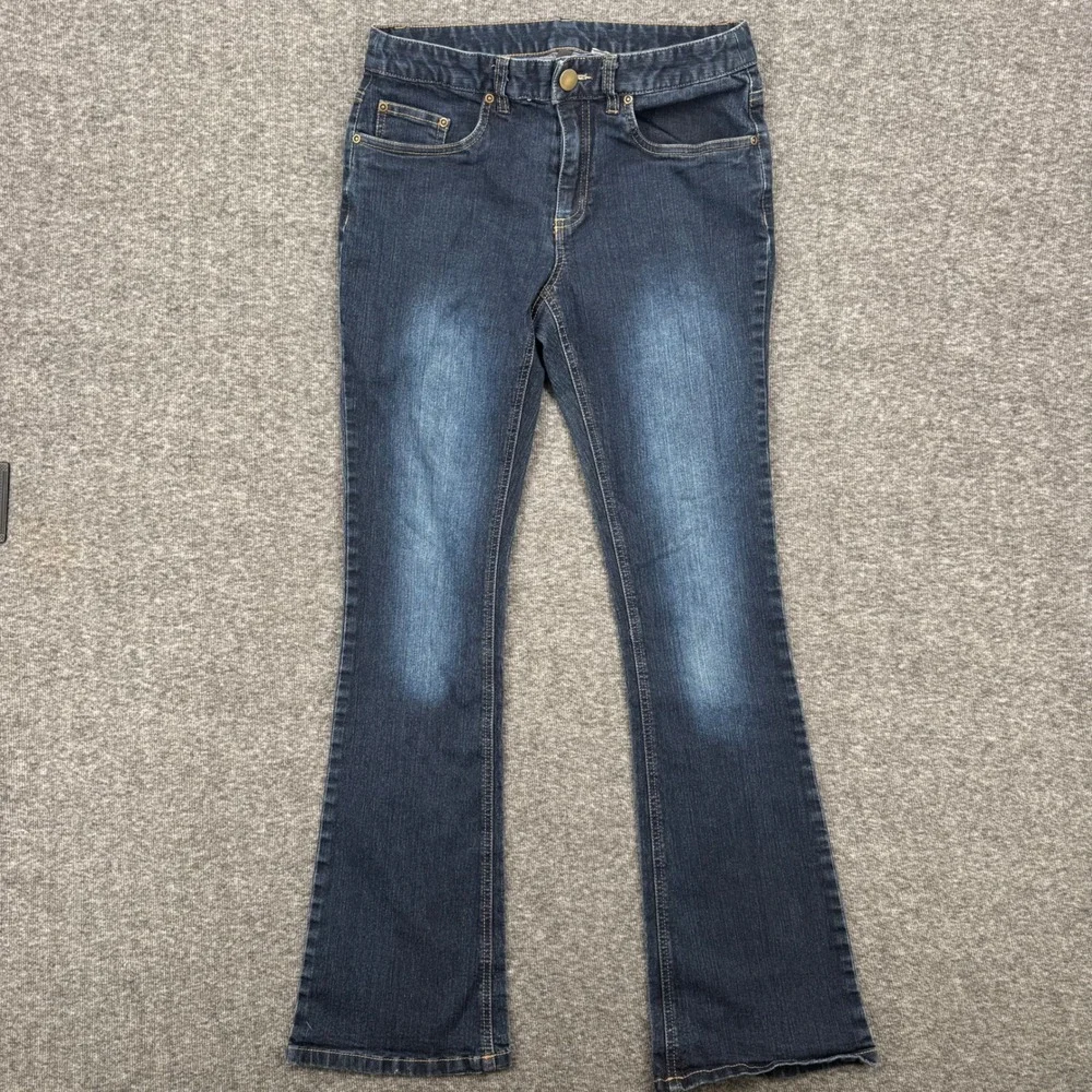 Skye's the Limit Womens Size 4 Dark‎ Wash Bootcut Denim Jeans Stretch Flare Blue